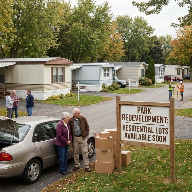 mobile home park redevelopment Ohio - selling before closure and relocation decisions