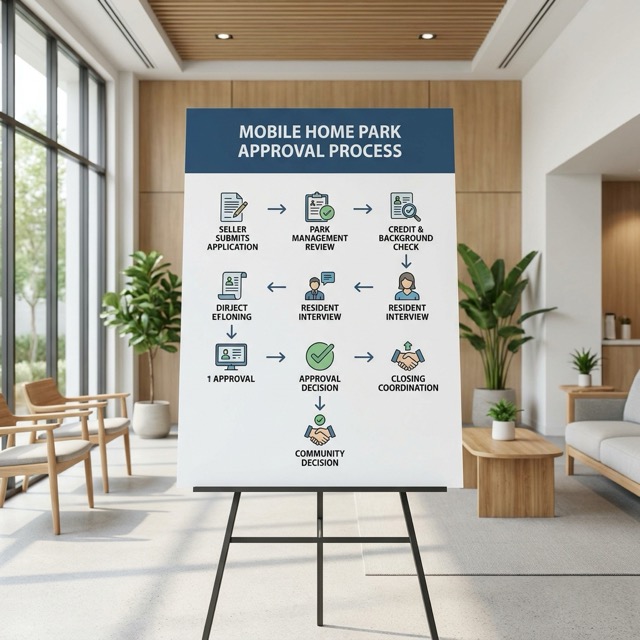 sell mobile home in park Texas - park approval process flowchart