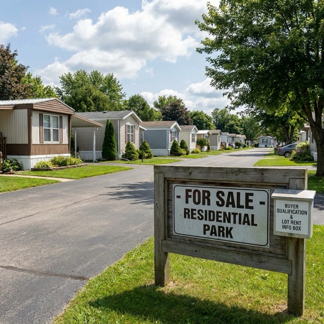 mobile home park sale Texas - lot rent and buyer qualification timeline