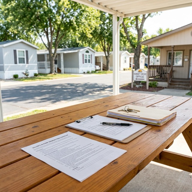 mobile home community sale Texas - seller checklist for in-park transactions